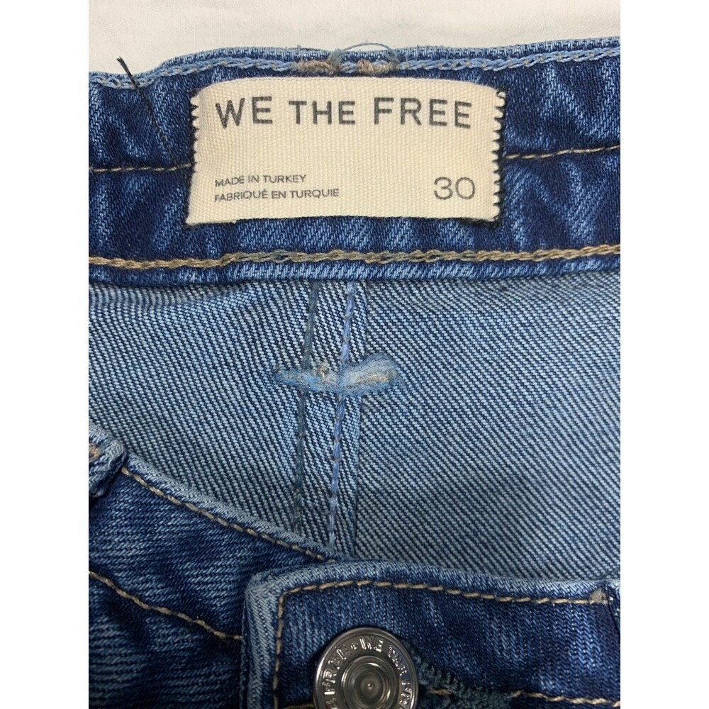 Free People We The Free Kellee High Rise Palazzo Jeans Blue NWT 30 - Picture 3 of 12